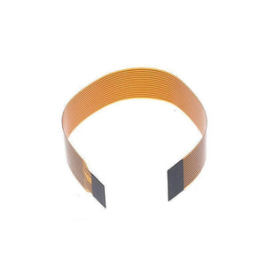 Raspberry Pi Zero Camera Cable 160mm 16cm Camera Ribbon Ffc Cable Connection Wire - a flexible orange ribbon cable with black connector ends on a white background.