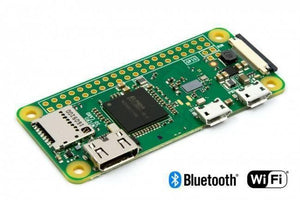 Raspberry Pi Zero w V1.3/ V1.1 Development Board OLD MODEL - a small green rectangular circuit board featuring a micro SD slot, mini HDMI port, two micro USB ports, and GPIO pins.