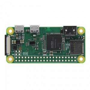 Raspberry Pi Zero w V1.3/ V1.1 Development Board OLD MODEL - a green rectangular circuit board featuring a micro SD card slot, two micro USB ports, and a GPIO header.