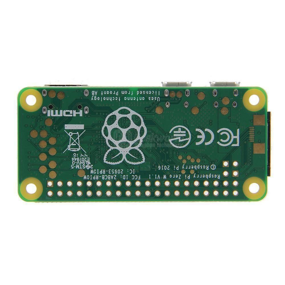 Raspberry Pi Zero w V1.3/ V1.1 Development Board OLD MODEL - a small green rectangular circuit board featuring a Raspberry Pi logo, HDMI port, and GPIO pin holes.