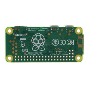 Raspberry Pi Zero w V1.3/ V1.1 Development Board OLD MODEL - a small green rectangular circuit board featuring a Raspberry Pi logo, HDMI port, and GPIO pin holes.