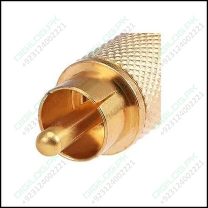 Rca Connector Gold Plated Male Plug Audio Video Adapter