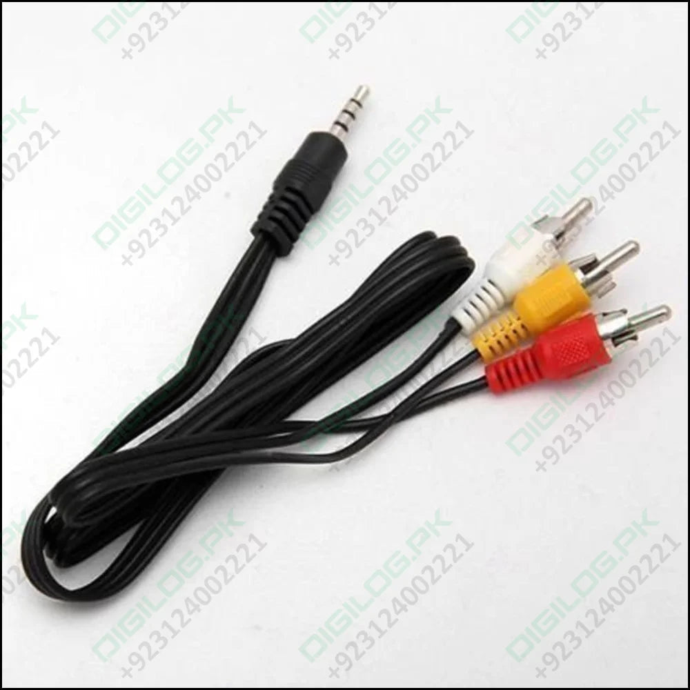 Rca Male To 3.5mm Jack Composite Audio Video A/v Cable