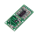 Rcwl 0516 Microwave Radar Sensor Module - a green rectangular circuit board with a black integrated circuit and five labeled pin headers: CDS, VIN, OUT, GND, 3V3.