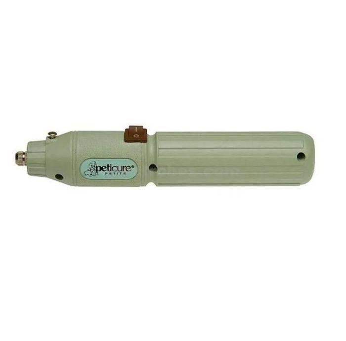 Rechargeable Drill Machine 5V DC Powered Mini Hand Held Used Condition - a light green handheld rotary tool featuring a power switch on the side and a front chuck.