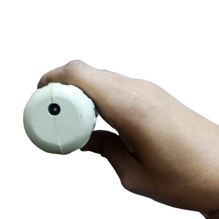 Rechargeable Drill Machine 5V DC Powered Mini Hand Held Used Condition - close-up of a hand holding the white cylindrical body showing the circular charging port.