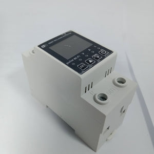 Reclose Programmable 63A WiFi Breaker Switch Smart Home Circuit Breaker 2 Pole - a white modular device with a digital display, buttons, and output ports.