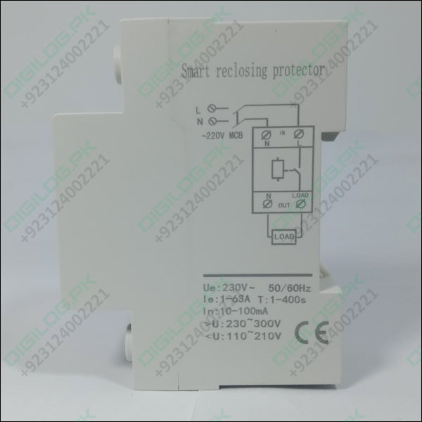 Reclose Programmable 63A WiFi Breaker Switch Smart Home Circuit Breaker 2 Pole in Pakistan - smart reclosing protector