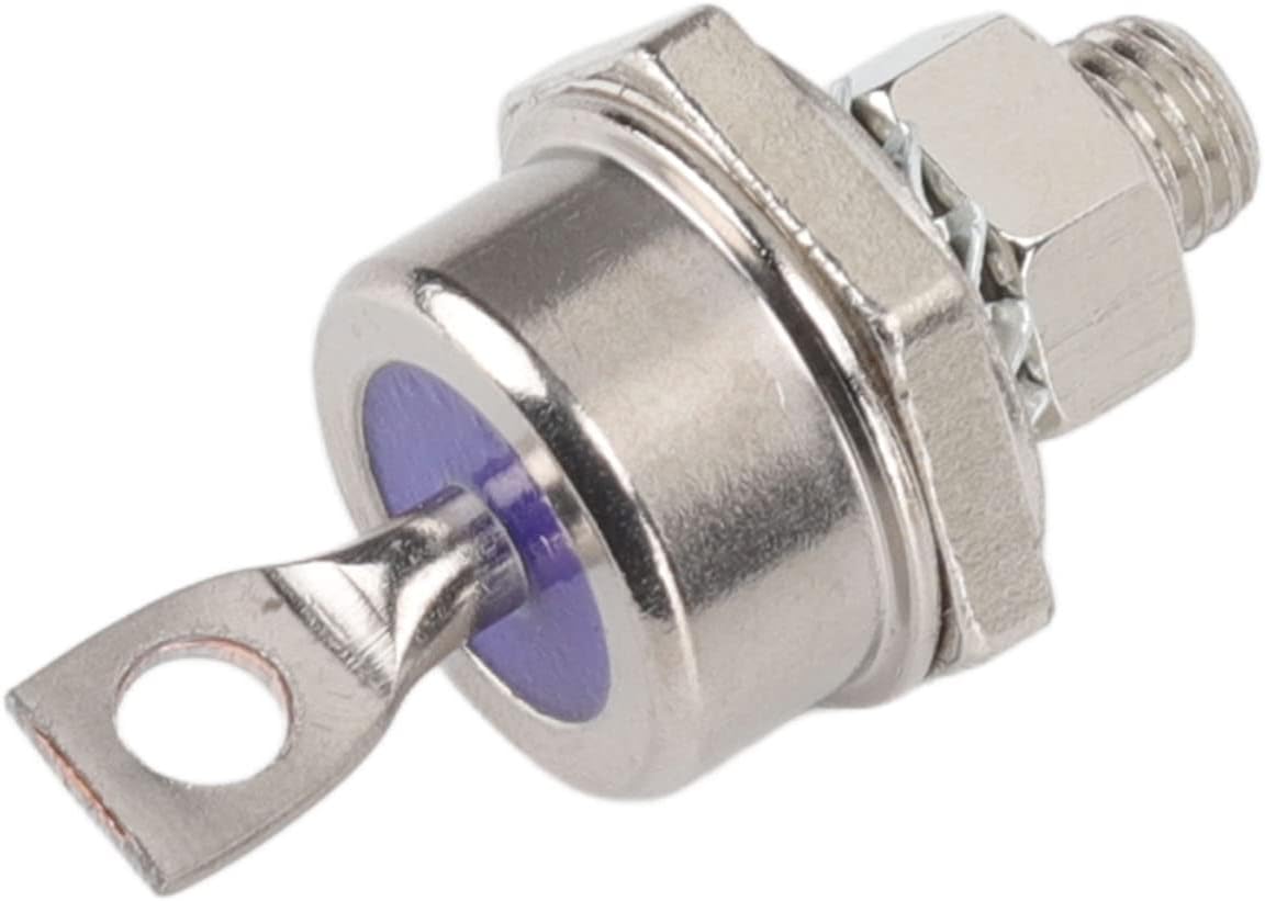 Rectifier Diode 40HFR120 Iron Replacement Stable 40A Diode - a silver-toned metal stud-mount diode with a purple insulator base and a flat, hole-punched terminal lug.