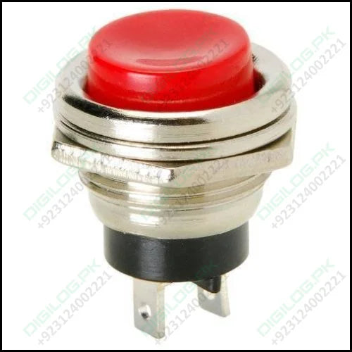 Red Momentary Spst Cap Push Button Switch Ac 6a 125v 3a