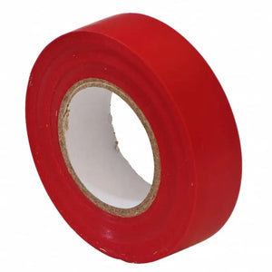 Red PVC Electrical Insulation Tape - shown as a single roll of red adhesive tape with a cardboard core.