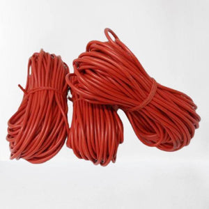 Red Solderable Wire Flexible Wires For Wiring Jumper Wire Wiring Cable - shown as three separate bundles of coiled red electrical wire against a plain white background.