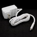 REFURBISHED 5V 3A /4A/5A Power Supply For Raspberry Pi 4 Model B 1GB 2GB 4GB Raspberry Pi 4 + Type C Cable - a white wall adapter with a two-prong plug and an attached white USB-C charging cable.
