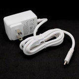 REFURBISHED 5V 3A /4A/5A Power Supply For Raspberry Pi 4 Model B 1GB 2GB 4GB Raspberry Pi 4 + Type C Cable - a white wall adapter with a two-prong plug and an attached white USB-C charging cable.