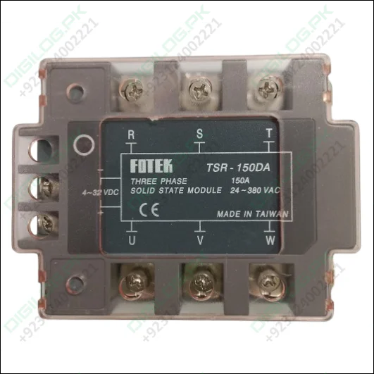 Fotek TSR-150DA Three-Phase Solid State Relay 150A DC Control AC