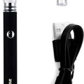 Relife RL-069 Rosin Dispenser for Short Circuit Detection price - a black pen-style device with a button, a glass attachment, a spare glass bulb, and a black USB charging cable.