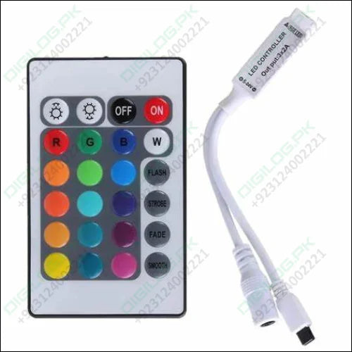 Dc 12v Rgb Remote Controller 24 Keys Plus Led Driver Dimmer For Led Strip Light