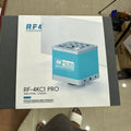 RF4 RF-4KC7 Large Field 4k Industrial Camera for Microscope in Pakistan - RF4 RF-4KC1 PRO industrial camera box showing a teal and silver square camera with top-mounted ports and buttons on the product packaging.