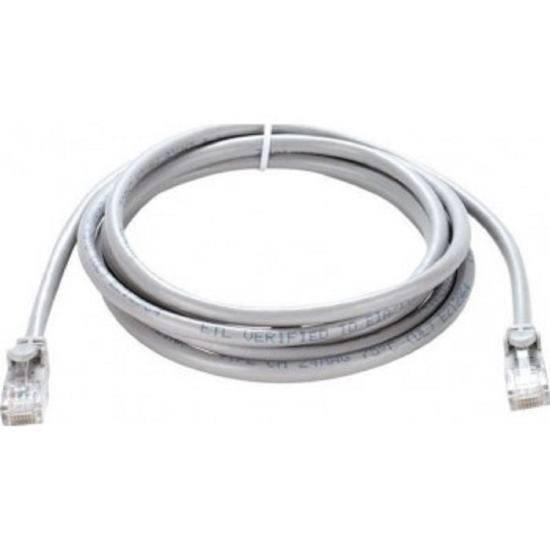 RJ45 Network Ethernet Cable 1m Male To Male Jack Straight Cable 1 Meter Configuration - a coiled grey cable with a clear RJ45 connector on each end.