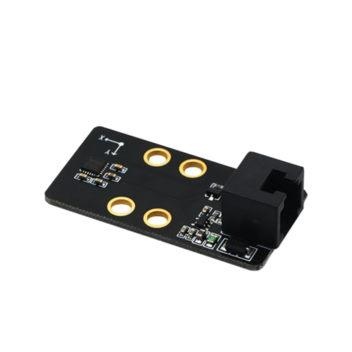 Robobloq Gyroscope Sensor With RJ11 Connecting Wire - a black rectangular circuit board with a white axis icon and a black RJ11 connector port.