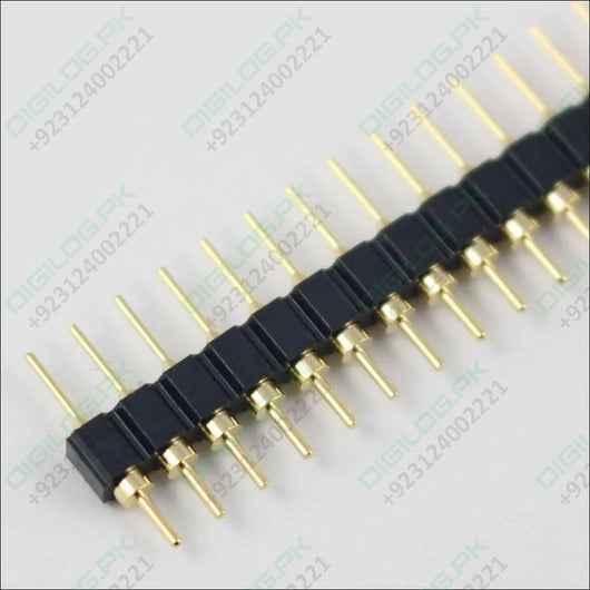 Gold Plated 2.54mm Male 40 Pin Single Row Straight Round