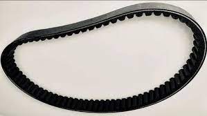 S2M300 close timing belt - a black, continuous loop rubber belt with a toothed inner surface, shown flat against a plain white background.