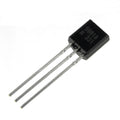 S9018 NPN Transistor J8 TO-92 18V 50mA 200mW - General Purpose RF Audio Amplifier - a small black electronic component in a TO-92 package with three silver metal leads, marked with "S9018 H 331".