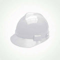 Safety Helmet HSH09 - a smooth, white, hard-shell construction helmet shown from a side angle against a plain background.