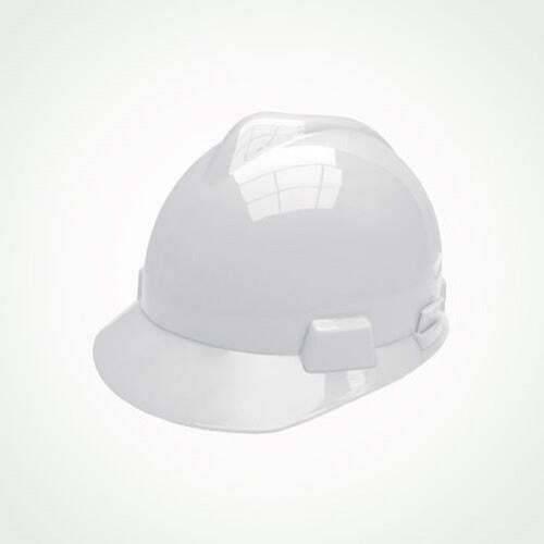 Safety Helmet HSH09 - a smooth, white, hard-shell construction helmet shown from a side angle against a plain background.