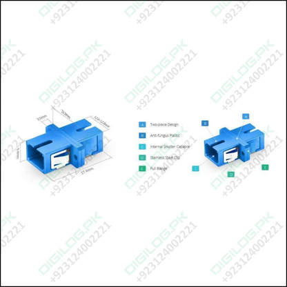 Sc Upc Adapter Connector Simplex Single Mode Plastic Fiber