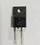SCD04065 650V 4A Silicon Carbide Schottky Diode - a black TO-220-2 electronic component with two metal pins and a mounting hole on a white background.