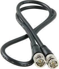 Sdi Cable BNC Connector Coaxial Cable Adapter - shown as a black coaxial cable with a BNC connector on each end.