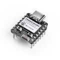 Seeed Studio XIAO NRF54L15 Pre-Soldered - On Demand (Min Order 5 Pcs) - a small black microcontroller board with a USB-C port, two buttons, and pre-soldered header pins.