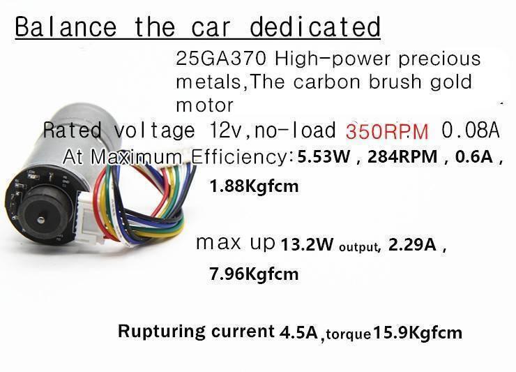 Self Balancing Robot Chassis With Wheel And Encoder Motors - a silver cylindrical gear motor with a white connector and multi-coloured wires.