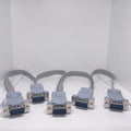 Serial Modbus Daisy Chain Cable - shown as a set of five grey ribbon cables, each with a 9-pin male D-sub connector on one end and a female end on other.