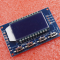 Signal Generator PWM Frequency Adjustable Module LCD 3.3V-30V Equipment A2tm - a blue circuit board with an LCD screen, four buttons, and pin headers.