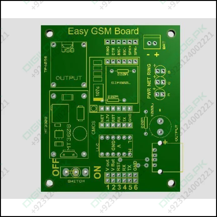 Sim Easy GSM Board With Battery And Charging Circuit