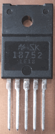 SK18752 IC - a black, rectangular electronic component with five metal pins extending from the bottom and text printed on the front face.