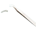 SMD Bend Tweezer VANAL V-15 For Positioning Components - shown with a silver-coloured metal body, curved tips, and a protective plastic cap.