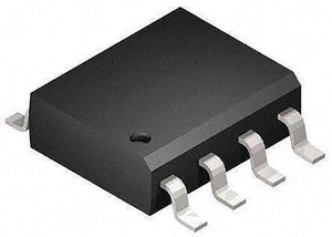 SMD RTC DS1307 IC Real Time Clock - a black, rectangular surface-mount integrated circuit chip with four metallic pins visible on one side and a circular orientation mark.
