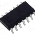 SMD SN74HC14D Hex Schmitt-Trigger Inverter IC SOP-14 (74HC14 Logic IC) - a black, rectangular 14-pin surface-mount integrated circuit with metal leads on both sides.