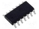 SMD SN74HC14D Hex Schmitt-Trigger Inverter IC SOP-14 (74HC14 Logic IC) - a black, rectangular 14-pin surface-mount integrated circuit with metal leads on both sides.