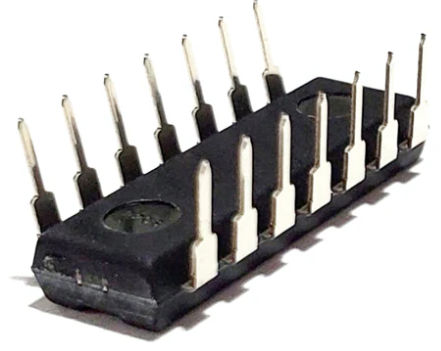 SN74HC21N 74HC21 Dual 4-input Positive-and Gates Breadboard-friendly IC DIP-14 - a black 14-pin dual in-line package integrated circuit with silver metal pins, shown from an angled perspective against a white background.