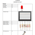 Soar STEM school AY 2024-25 Component list for Grade 7 - a document table listing electronic parts including LEDs, a breadboard, resistors, and jumper wires.