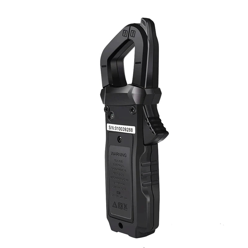 Solar Meter WinAPEX 8204 Digital Clamp Meter AC Ampare DC Ampare Meter Clamp meter - a black handheld electrical testing device shown from the rear, featuring a trigger, battery compartment, and label.