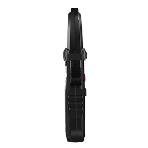 Solar Meter WinAPEX 8204 Digital Clamp Meter AC Ampare DC Ampare Meter Clamp meter - a side-view of the black handheld device showing its clamp jaw, a red trigger button, and textured grip handle.
