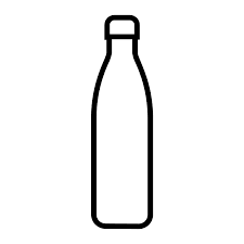 Solder flux liquids 1 liter - shown as a simple black and white line drawing of a tall, narrow bottle with a cap.