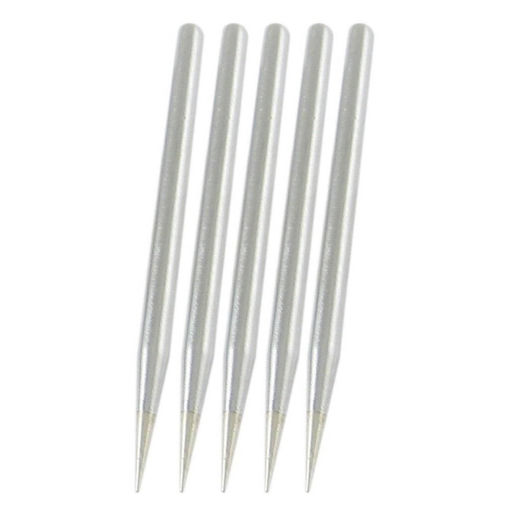Soldering Iron Bit For 30 Watt Soldering Irons Copper With Corrosion Resistant Coating - shown as a set of five identical silver-coloured conical tips.
