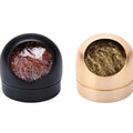 Soldering Iron Tip Cleaner Welding Head Cleaning Steel Wire Brush With Stand Holder For BGA Soldering Station - two dome-shaped metal holders with internal wire mesh cleaning sponges, one in black and one in gold.