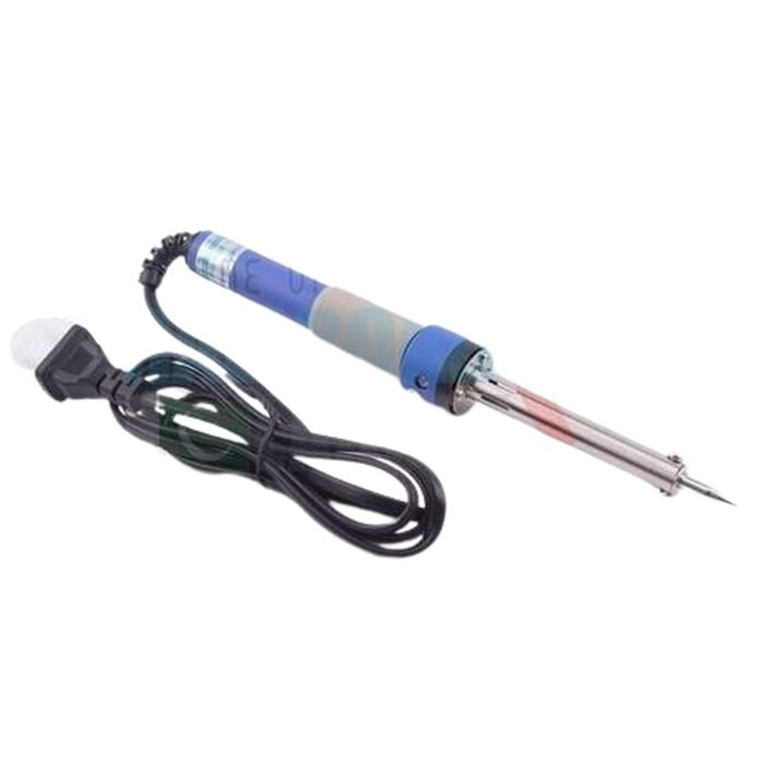 Soldering Iron Volder 60 Watt - shown as a blue and grey handheld tool with a metal tip, a long black power cord, and a two-pin electrical plug.
